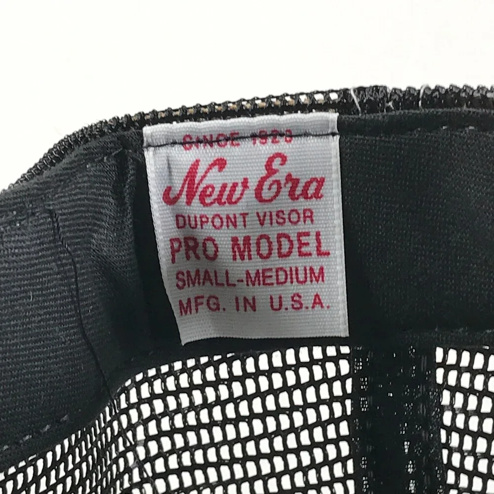 Vintage Trucker Hat Black and Gray Boys Youth Size New Era Pro Model